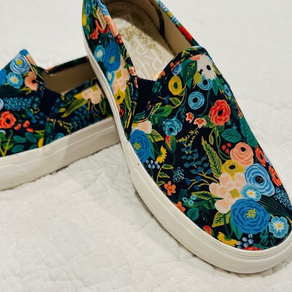 Keds X Rifle Paper Co. Triple Decker Vintage Blossom Slip On size 7 - Picture 2 of 7